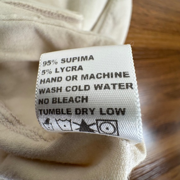 James Perse Standard Size 1 Small Cream Spaghetti Strap Midi Dress Supima Cotton - Picture 6 of 11